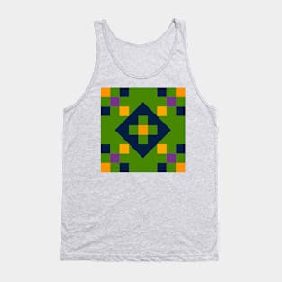 Irish Chain Cross in Civil War Green Tank Top